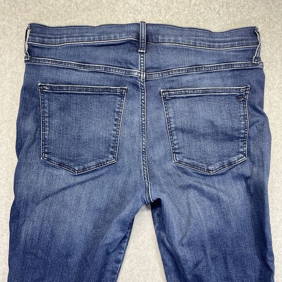 Madewell Stovepipe Mid-Rise Jeans Womens 32 Blue Medium Wash Stretch NG260 - Picture 11 of 16